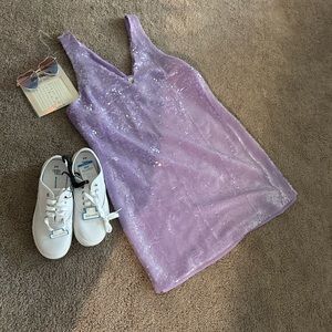 Purple sequin dress